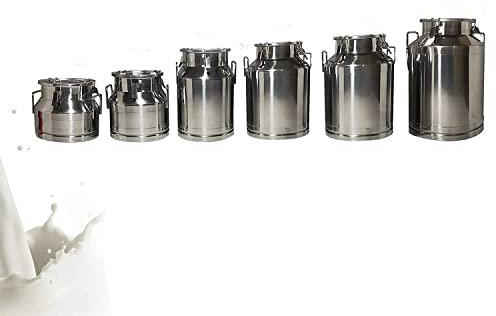 WSAH Edelstahl-Milcheimer Weineimer Dose mit versiegeltem Deckel, Notfall-Wasserbehälter, luftdichter Teebehälter zur Aufbewahrung von Flüssigkeiten,50L