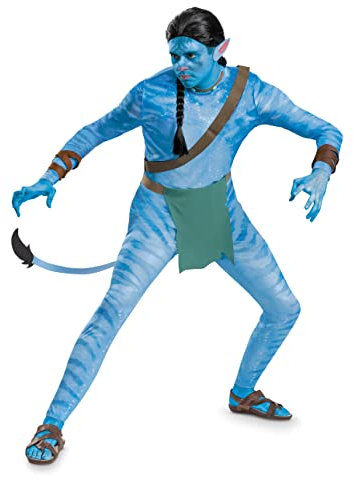 Avatar Jake Kostüm, offizielles Disney Avatar Way of the Water Kostüm für Erwachsene, Jake, (50-52)