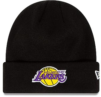New Era Los Angeles Lakers NBA League Essential Black Cuff Knit Beanie