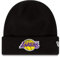 New Era Los Angeles Lakers NBA League Essential Black Cuff Knit Beanie - One-Size