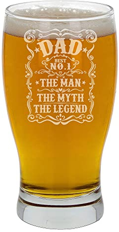 The Man The Myth The Legend Dad Beer Pint Glass Funny Gift for Dad Birthday Fathers Gift Dad Beer Glass Funny Pint Glass No.1 Dad The Man, The Myth, The Legend Dad Beer Glass Funny Pint Glass Gift