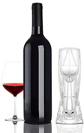 Aireador rápido mágico de vino tinto con cristal acrílico para vino tinto de vidrio