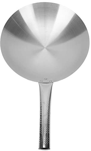 OQHAIR Wok Antiaderente Padella Wok Antiaderente con Manico Padella per friggere in Acciaio Inossidabile Padella Giapponese in Metallo Wok di Pechino Utensili da Cucina Padella Wok a indu