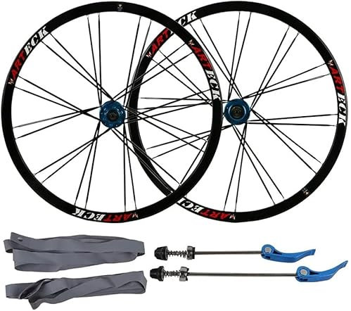 Laufradsatz 26 Zoll Mountainbike-Laufradsatz mit Scheibenbremse, Schnellspannräder, Flache Speichen, 24-Stunden-Nabe für 7/8/9/10-Gang-Kassettenschwungrad, Fahrradfelge, Straßenrad