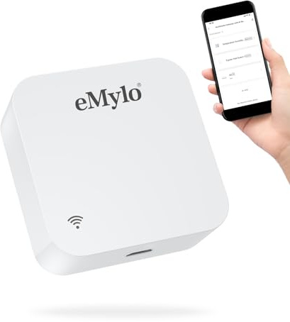 eMylo 5.0 Bluetooth & 3.0 ZigBee Gateway with IR Remote Function Passerelle de contrôle à distance sans fil Hub intelligent Bluetooth ZigBee WiFi pour la domotique Compatible avec Alexa, Google Home