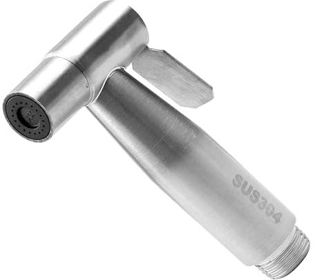 Tabanzhe Handheld Pressurised Bidet Sprayer - Stainless Steel Bidet Bathroom Sprayer Bidet Tap, Portable Cleaning, Rust Resistant and Water Saving for Bidet, Nappy Cleaning and Pet Bathing