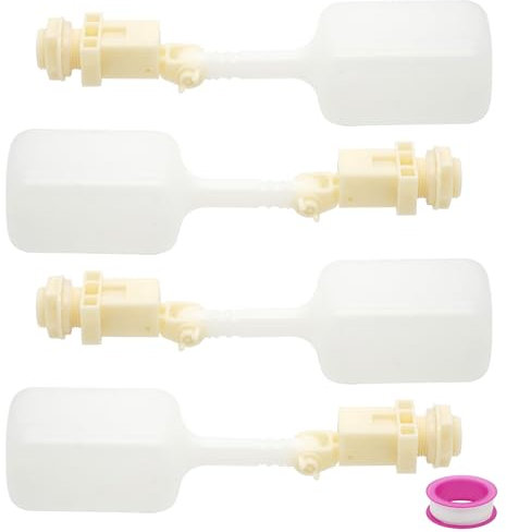 Svauoumu 3/4 Zoll Schwimmerventil, Schwimmerventil mit verstellbarem Arm für Tankinstallation, Fischtanks, Zuchttanks, Teiche, Aquarien, Aquakultur (4 Stück)
