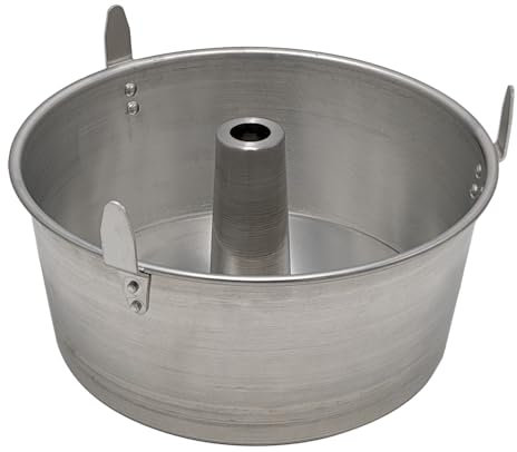 Sicignano Set 3 Ruoto Americano Ø28 con Piedi Stampo in Alluminio per Ciambellone Chiffon Cake Angel Food Made in Italy