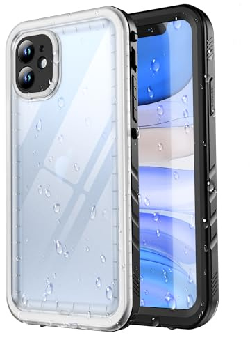 SPORTLINK für iPhone 11 wasserdichte Hülle 360 Grad, Schwarz/transp | Outdoor Handyhülle mit Kameraschutz und Displayschutz, militärischer stoßfester Panzerhülle, IP68 waterproof & staubschutz