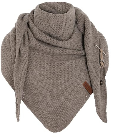 KNIT FACTORY - Dreiecksschal Coco - Damen Strickschal mit Wolle - Umschlagtuch für den Herbst und Winter - Winterschal - Dreieckstuch - Hochwertige Qualität - XXL Schal - 190 x 85 cm