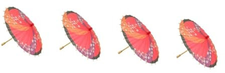 SOIMISS 4pcs Japanese Style Paper Parasol Umbrella Mini Decorative Wedding Party Prop for Decorations for Outdoor Ceremonies Random Color