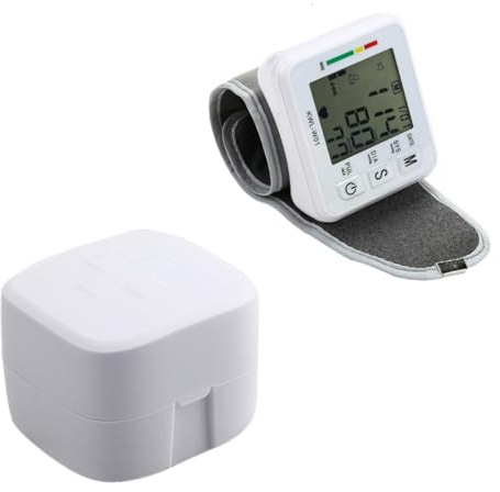 HAPINARY Blutdruckmessgerät mit Digitalem Lcd Display und Automatischer Kompression Robustes Wiederaufladbares Blutdruckmessgerät für Erwachsene mit Manschette und Tragetasche