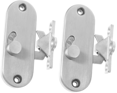 ULTECHNOVO 2pièces Verrous Pour Porte Coulissante Lot De Loquets Pour Porte De Grange Verrou à Degrés Extérieure Sécurité Intimité