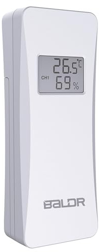 Sensore Della Stazione Meteorologica, Sensore Wireless con Display LCD e Indicatore Di Temperatura e Umidità, Alimentato a Batteria-Compatibile solo con BLADR