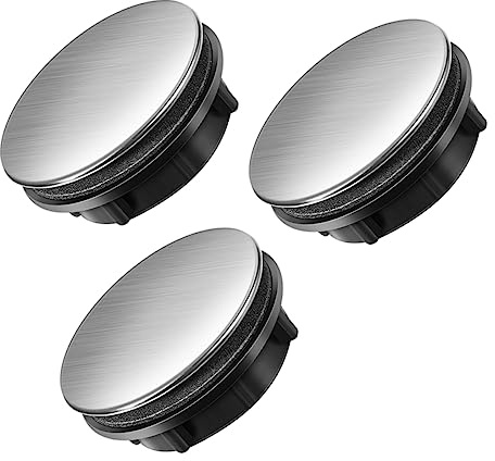 OSALADI 3piezas Tapón Para Agujero De Fregadero De Cocina Cubierta Decorativa De Orificio Para Grifo De Acero Inoxidable y Sellado Resistente y Fácil Instalación Accesorio Práctico