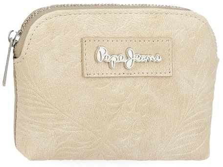 Pepe Jeans Jana Monedero Beige 11,5x8,5x1,5 cms Poliéster con Detalles en Piel Sintética by Joumma Bags