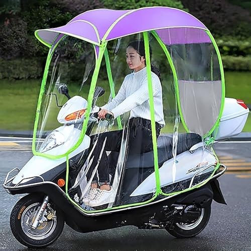 ElektrofahrradTaschenschirm, vollständig geschlossenes transparentes Dach für Elektroautos, Sonnenschutz für Mobilitätsroller, Regenschutz für Elektroautos, universeller Sonnenschutz für Elektromot