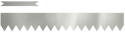 vidaXL Bordures de pelouse 30 pcs Argent 100 x 0.5 x 15 cm, Jardin et terrasse, déco Moderne, Bordure Robuste, Style extérieur, Touche printanière