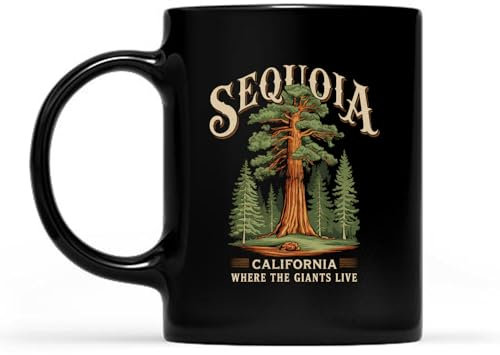 Tazas De Café 330Ml, Parque Nacional Sequoia Gigante De California Personalizada Taza Cerámica Humor Taza De Té Para Leche Hombre Café Y Té