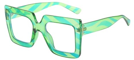 XFSRG Occhiali Anti Luce Blu con Oversized Montatura Quadrata per Gaming Lettura Antiriflesso Moda Occhiali con Custodia per Uomo Donna