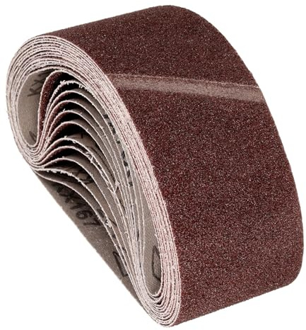 Kozelo Schleifbänder 76mm x 457mm Universal-Schleifband 40 Körnung 12 Stück | Aluminiumoxid Schleifpapier für Bandschleifer Metallschleifen Holzbearbeitung Schweißrostentfernung