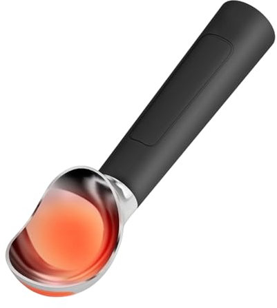 BEALIFE Cuillère à glace électrique portative pour crème glacée dure, facile à utiliser pour conserver une texture soyeuse et sphérique, noir