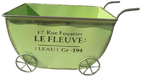 Baoblaze Carrello portafiori, portavasi, portavasi in Metallo per Patio, Cortile Interno, Verde