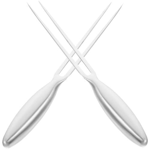 UKCOCO Fourchette à Viande Acier Inoxydable Ustensile Cuisine Professionnel Léger Pour Barbecue Et Service Fourchette De Découpe Pour Poulet Et Viande