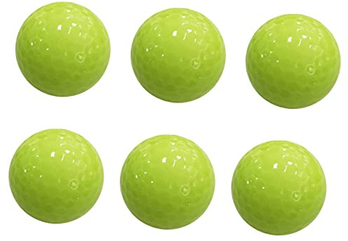 DECORNIJIA 6 Stück Fluoreszierende Leuchtend für Nachttraining Wiederverwendbar Gleiche und Gewicht Wie Standardbälle für Dämmerung Frühmorgens und Wohnzimmer Golf