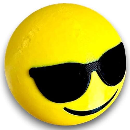 Abdeckkappe für Anhängerkupplung Emoji Smiley Sonnenbrille Abdeckung Kappe lustig, cool - Kunststoff Schutzkappe für AHK Universal im 3D-Druck hergestellt für Anhängerkupplungen mit 50 mm Kugelkopf