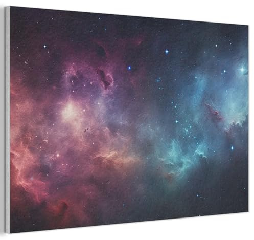MuchoWow© Acoustic Panels Noise Cancelling Wall Panel Soundproof Treatment | 90x60 cm - Sound Proofing For Walls House Decor Felt Boards Starry Sky - Neon - Space - Gaming