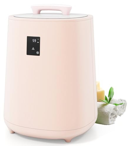 Multigot 18L Towel Warmer Bucket, Electric Blanket Warmer with LED Display & Auto Shut off, Luxury Towel Heater for 2 Oversized Towels, Bathrobes, Blankets (Pink)
