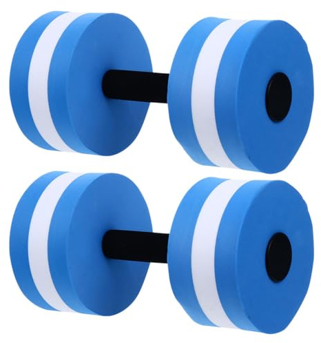 CLISPEED Mancuernas Flotantes para Ejercicios Acuáticos 2 Piezas de Espuma EVA Azul Equipo para Entrenamiento Piscina y Aeróbic Mancuernas Ligeras para Yoga y Fitness