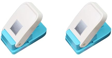 Reeatel 2X Perforatrice A Leva Rettangolare da 2,6x2,1 cm per Lavori di Carta, Scrapbooking e Altri Lavori di Perforazione
