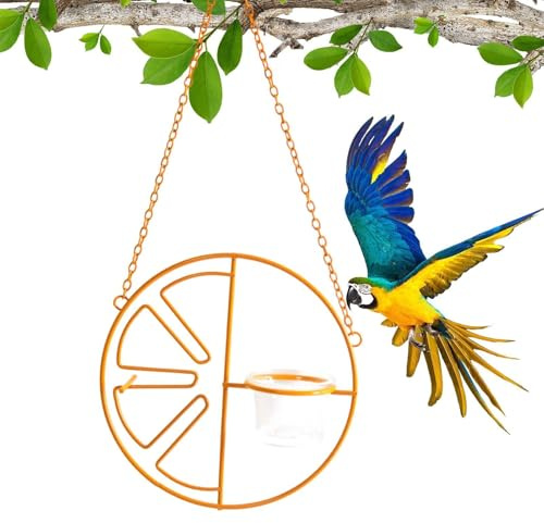 para Pájaros,con Metálico y Copa,Pequeño para Aves, Suministros para Mascotas | para Cacatúa, Gorrión, Colibrí, Frutas, Jardín, Patio,