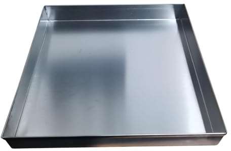 Avtappningspanna, rostfritt stål kondensat dräneringspanna 5 cm höjd anti-läcka för luftkonditionering vattenuppsamlingsbricka för inomhusväxter 60 x 30 cm (24 x 12 tum)