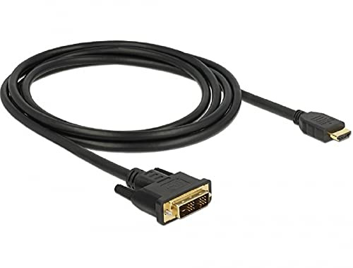 DeLOCK 85584 adaptador de cable de vídeo 2 m HDMI tipo A (Estándar) DVI-D - Adaptadores de cable de vídeo (2 m, HDMI tipo A (Estándar), DVI-D, Macho, Macho, Oro)