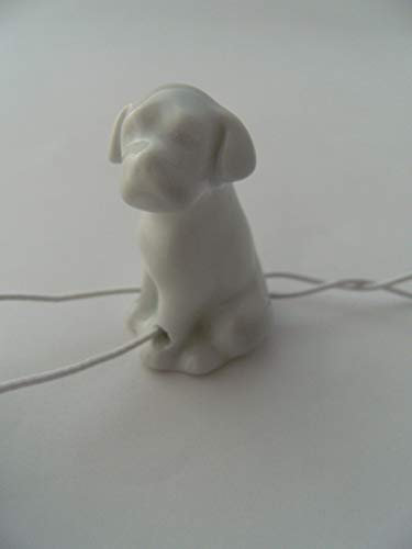 Lindner Porzellan Tropfenfänger Hund, Boxer, weiß, für Kaffee- oder Teekannen, Tier Hunde