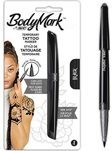 BIC BodyMark - Penna temporanea per tatuaggi, colore: nero