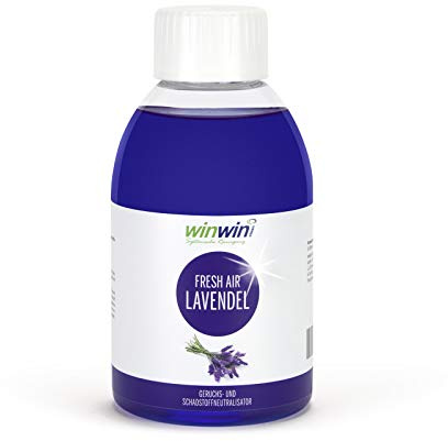 winwinCLEAN® Raumluftdeo 'LAVENDEL' I Luftreinigungs-Konzentrat I Für Luftreiniger, AIR Purifier & Raumluftreiniger mit Wasserfilter I Entfernt Pollen, Staub, Tierhaare, Schimmel, etc. I 250ml