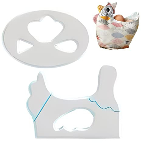 A/R Korbvorlage, Kreative Huhn-Eierkorbvorlage, Acrylvorlagen Schneidelineal Eierkorb Vorlage Lineal für Ostereier, Kekse, Süßigkeiten & Snacks