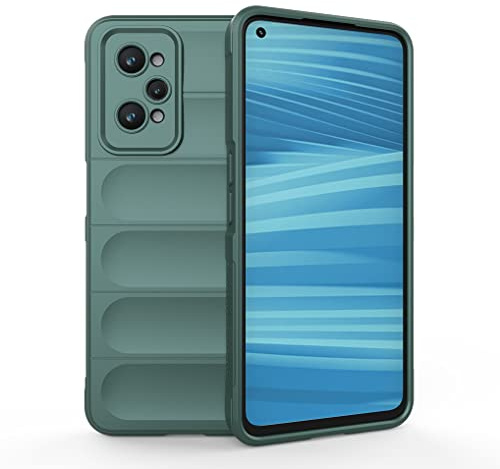 SEAHAI Funda para Realme GT 2 5G/Realme GT Neo 2/Realme GT Neo 3T 5G, [Diseño de Bolsa de Aire Anticaída] Robusto Carcasa de Suave Silicona PC + TPU Bumper Anti-caída Rubber Caso - Verde