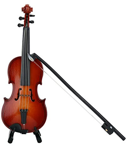 Miniatur Violine, Poliertes Instrument, Hölzernes Violinmodell, Display, Musikornament, Basteln, Heimbüro Dekoration, Geburtstagsgeschenk (14,9 X 5,9 X 2,1 Cm)
