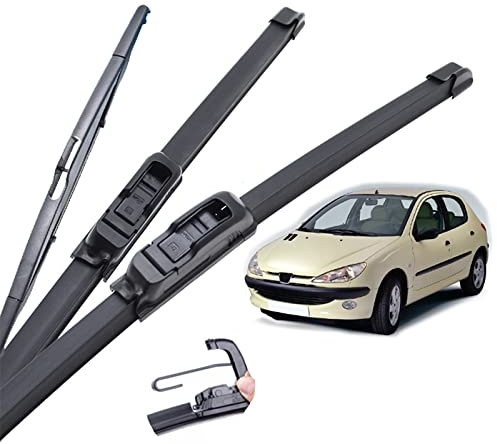 VIDOJI Für Peugeot 206 Schrägheck 2001 2002 2003 2004 2005 2006 Vorne Hinten Scheibenwischerblätter Set 26 16 14