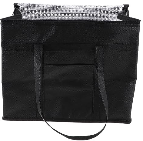 TOPBATHY Borsa Termica Porta Pranzo Facile da Trasportare Riutilizzabile e Grande Non Tessuto e Foglio di Alluminio Alimenti da Asporto All'aperto