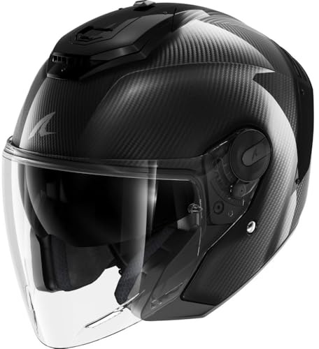 SHARK, Jet-Motorradhelm RS JET CARBON SKIN Black Carbon DKD, S
