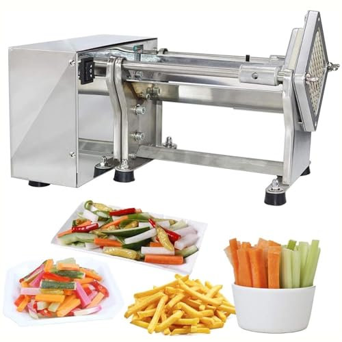Máquina cortadora de patatas eléctrica for freír, for patatas fritas, cortadora de patatas profesional, cortadora de patatas for uso comercial, industrial, for cocina, restaurante, cuchillas de 3 tama