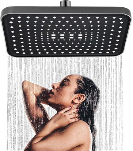JINYOMFLY Cabezal Ducha Lluvia Grande, 30CM Rociador Ducha Exterior Cuadrado, Alcachofa Ducha Grande de Alta Presion