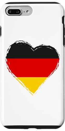 Coque pour iPhone 7 Plus/8 Plus Drapeau allemand - I love Germany - Carte de l'Allemagne