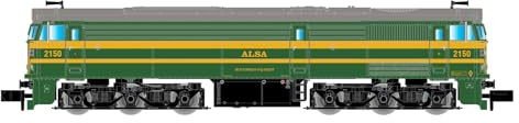 ARNOLD HN2634 ALSA, Diesellokomotive 2150, grün-gelbe Lackierung, epVI Diesellokomotive